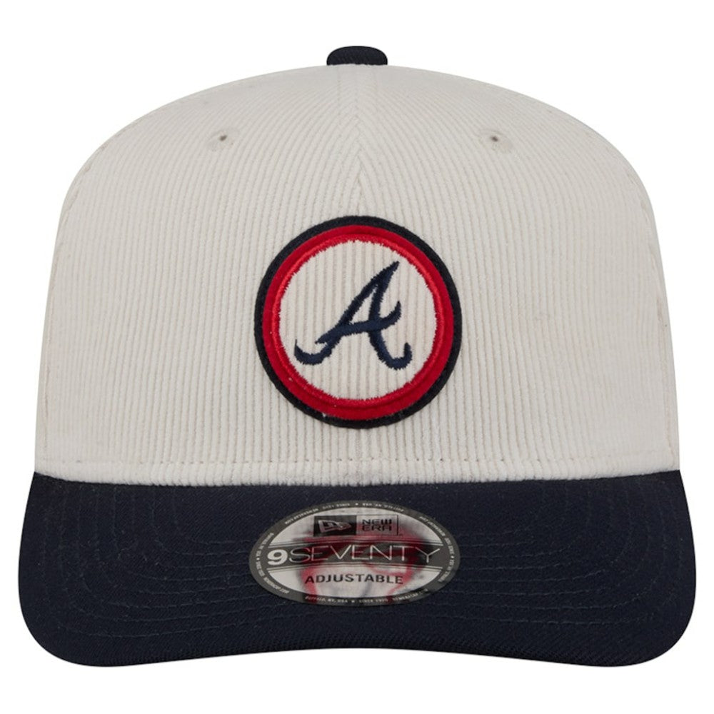 Atlanta Braves New Era Loyal 9SEVENTY Adjustable Hat - Cream Hats