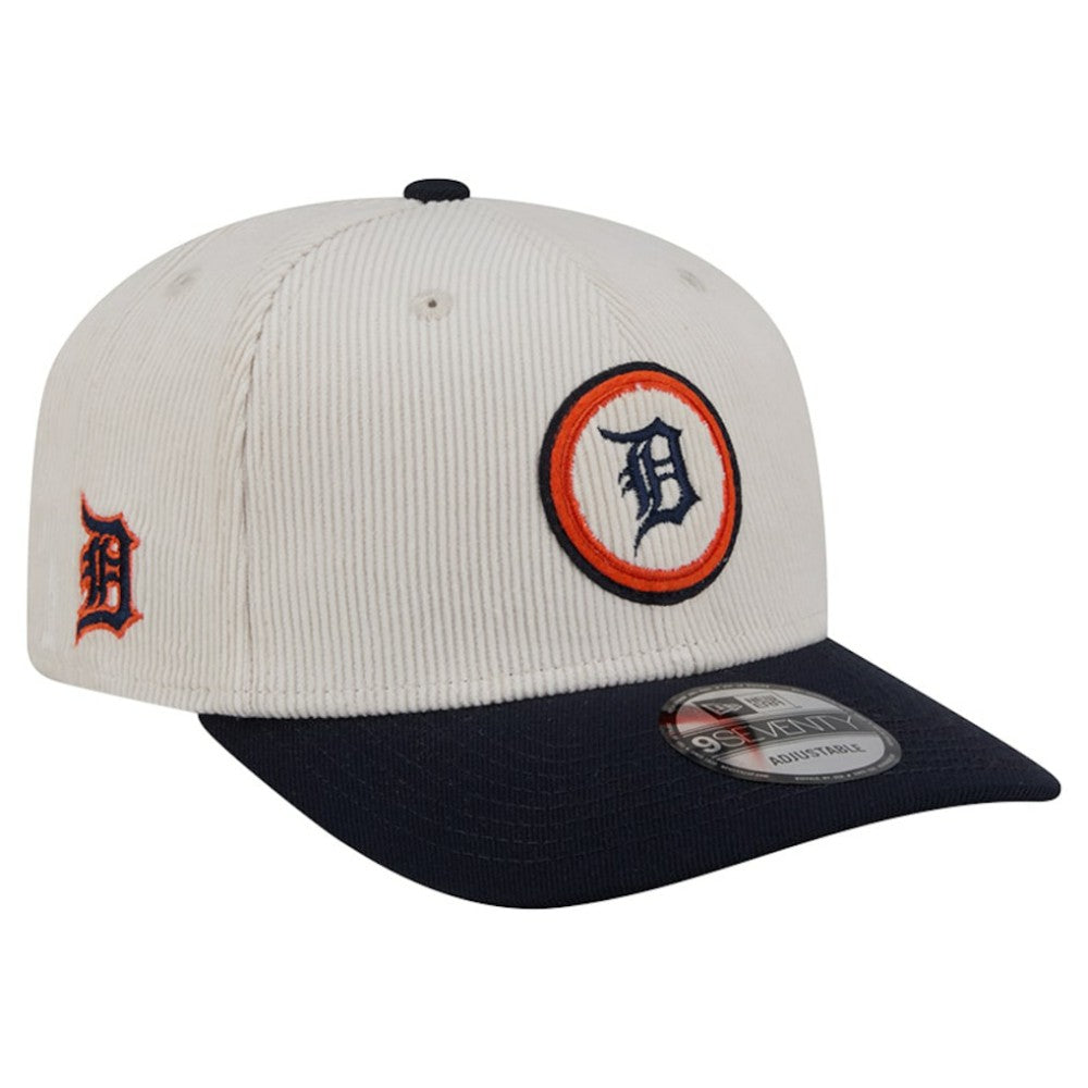Detroit Tigers New Era Loyal 9SEVENTY Adjustable Hat - Cream Hats