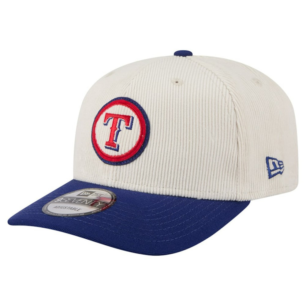 Texas Rangers New Era Loyal 9SEVENTY Adjustable Hat - Cream Hats
