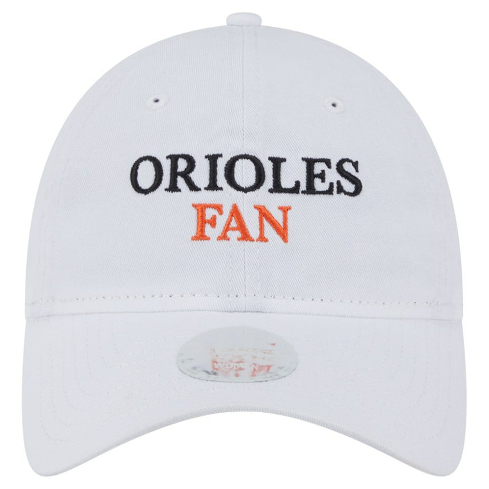 Baltimore Orioles New Era Women's Team Fan 9TWENTY Adjustable Hat - White Hats