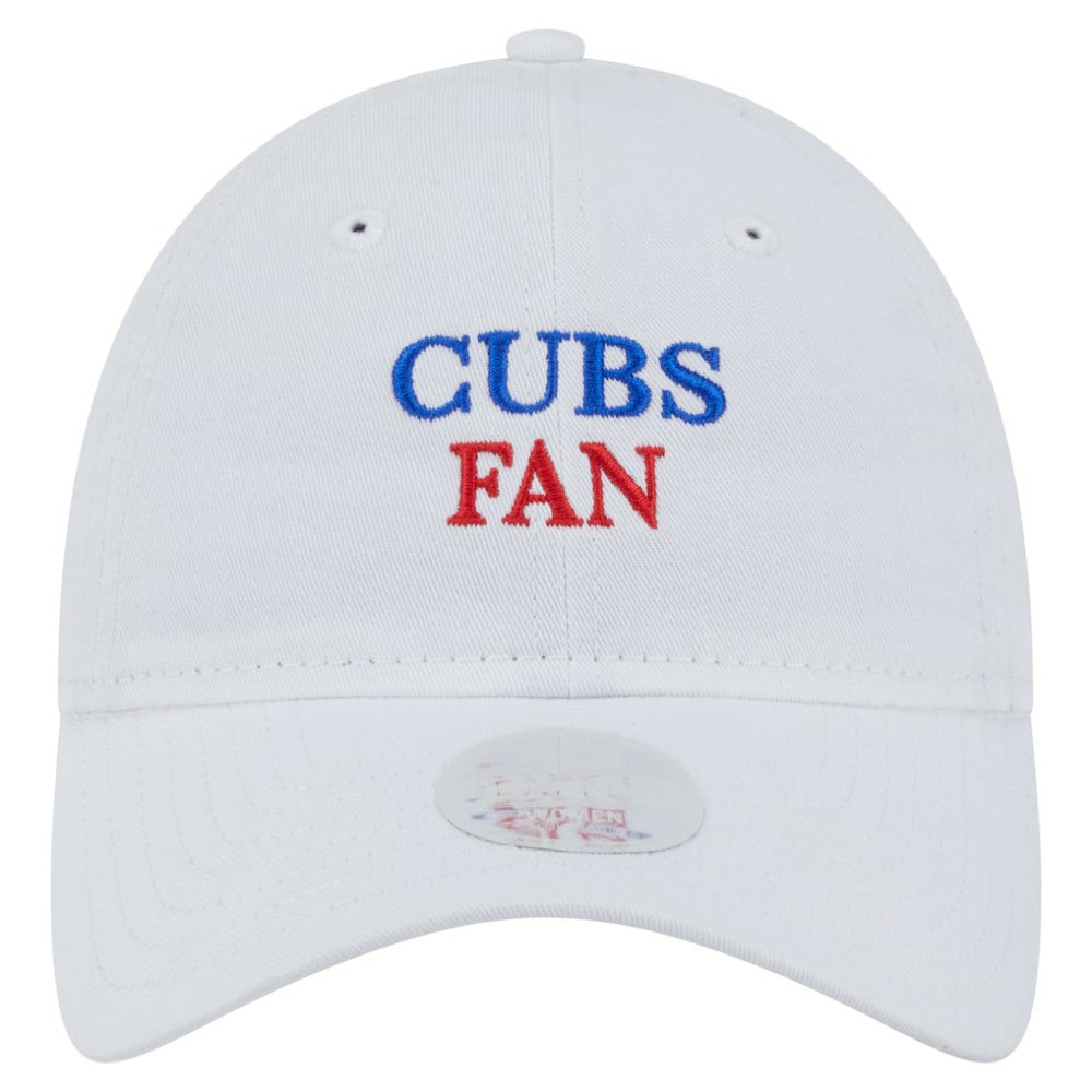 Chicago Cubs New Era Women's Team Fan 9TWENTY Adjustable Hat - White Hats