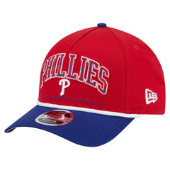Philadelphia Phillies New Era Arch 9FORTY A-Frame M-Crown Adjustable Hat - Red/Royal Hats