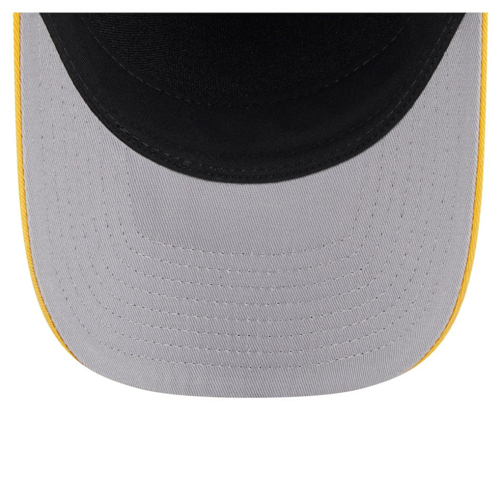 Pittsburgh Pirates New Era Arch 9FORTY A-Frame M-Crown Adjustable Hat - Black/Gold Hats