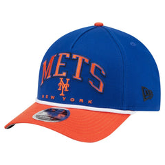 New York Mets New Era Arch 9FORTY A-Frame M-Crown Adjustable Hat - Royal/Orange Hats