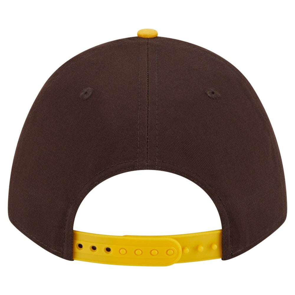 San Diego Padres New Era Arch 9FORTY A-Frame M-Crown Adjustable Hat - Brown/Gold Hats