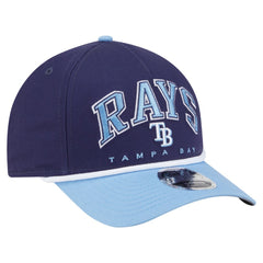 Tampa Bay Rays New Era Arch 9FORTY A-Frame M-Crown Adjustable Hat - Navy/Light Blue Hats