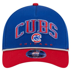 Chicago Cubs New Era Arch 9FORTY A-Frame M-Crown Adjustable Hat - Royal/Red Hats