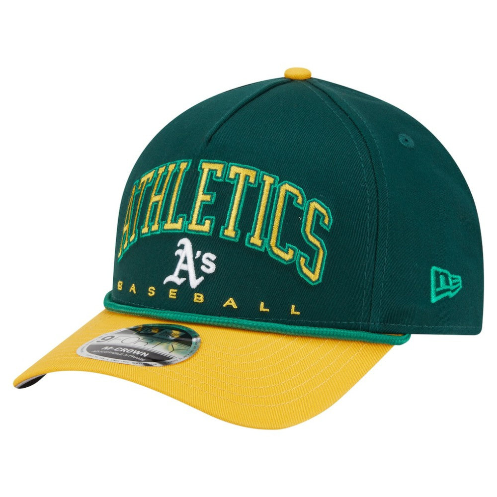 Athletics New Era Arch 9FORTY A-Frame M-Crown Adjustable Hat - Green/Gold Hats