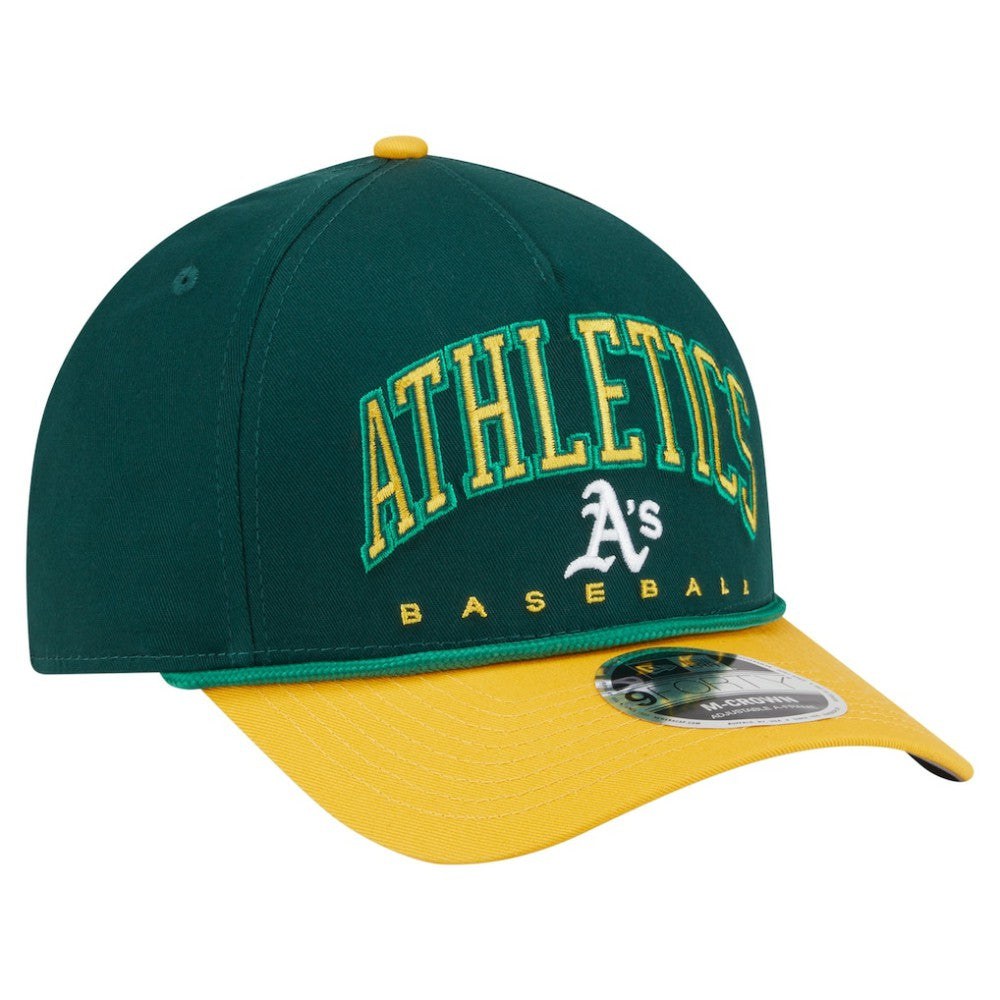Athletics New Era Arch 9FORTY A-Frame M-Crown Adjustable Hat - Green/Gold Hats