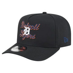 Detroit Tigers New Era Chainstitch 9FIFTY A-Frame Snapback Hat - Black Hats