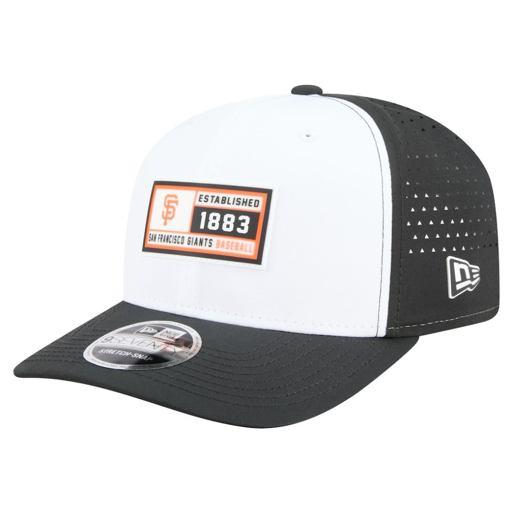 San Francisco Giants New Era Established Patch 9SEVENTY Adjustable Hat - White/Black Hats