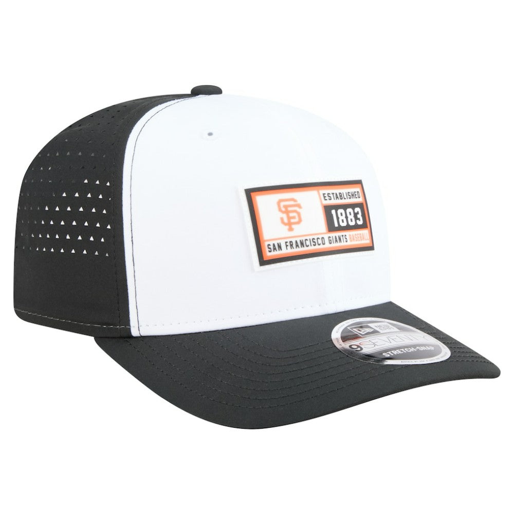 San Francisco Giants New Era Established Patch 9SEVENTY Adjustable Hat - White/Black Hats