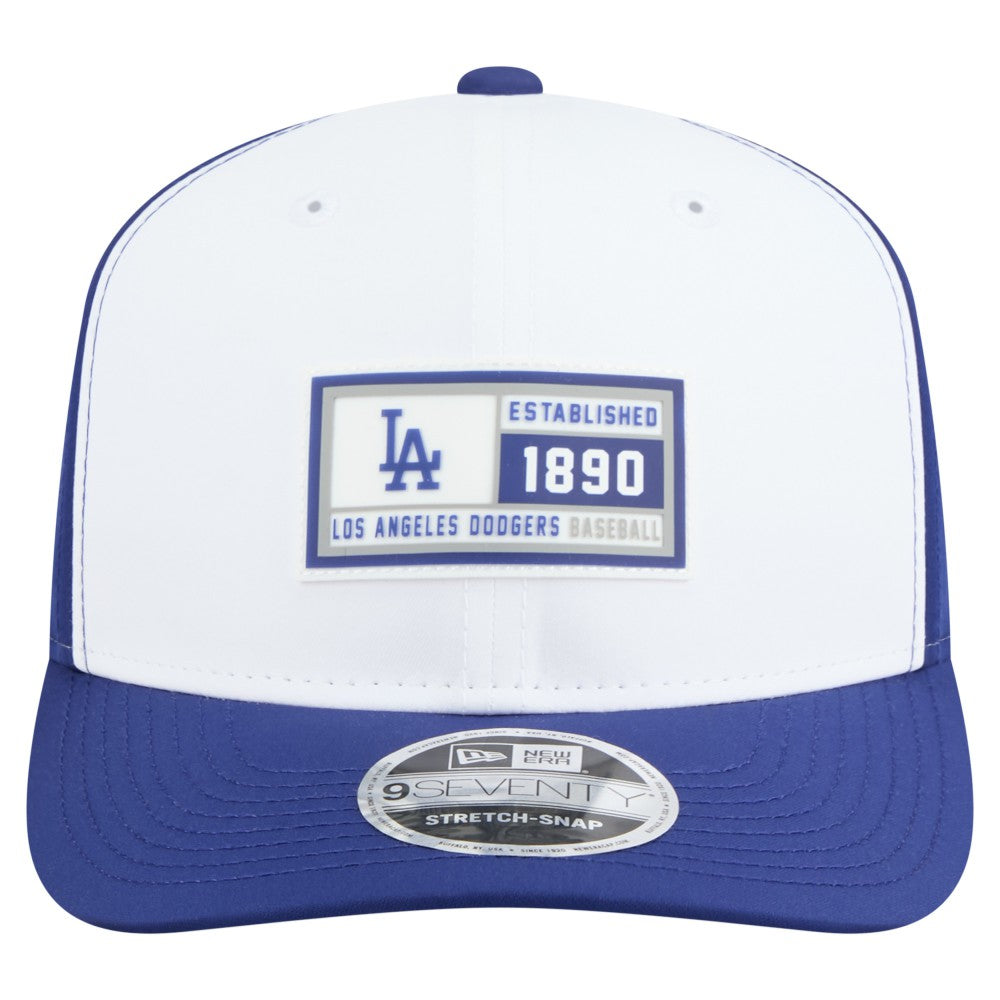 Los Angeles Dodgers New Era Established Patch 9SEVENTY Adjustable Hat - White/Royal Hats