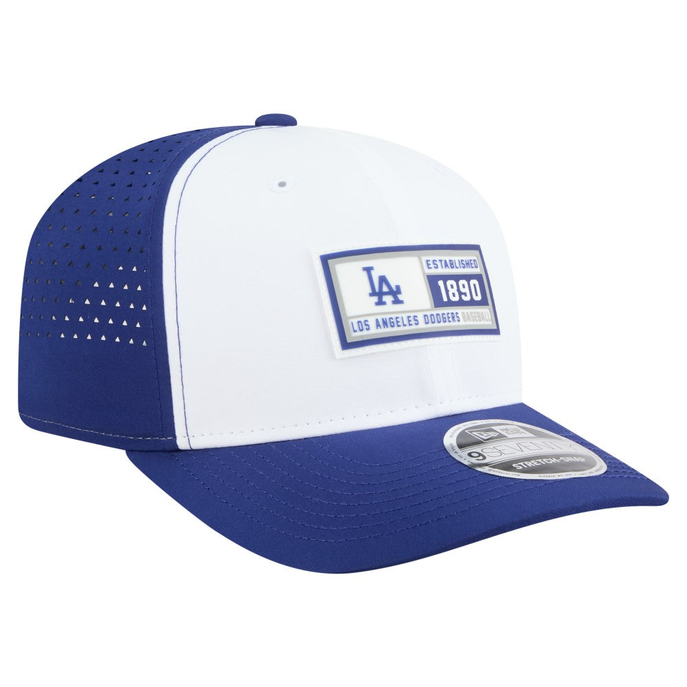 Los Angeles Dodgers New Era Established Patch 9SEVENTY Adjustable Hat - White/Royal Hats