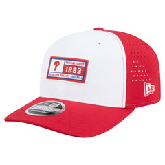 Philadelphia Phillies New Era Established Patch 9SEVENTY Adjustable Hat - White/Red Hats