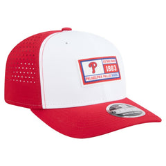 Philadelphia Phillies New Era Established Patch 9SEVENTY Adjustable Hat - White/Red Hats