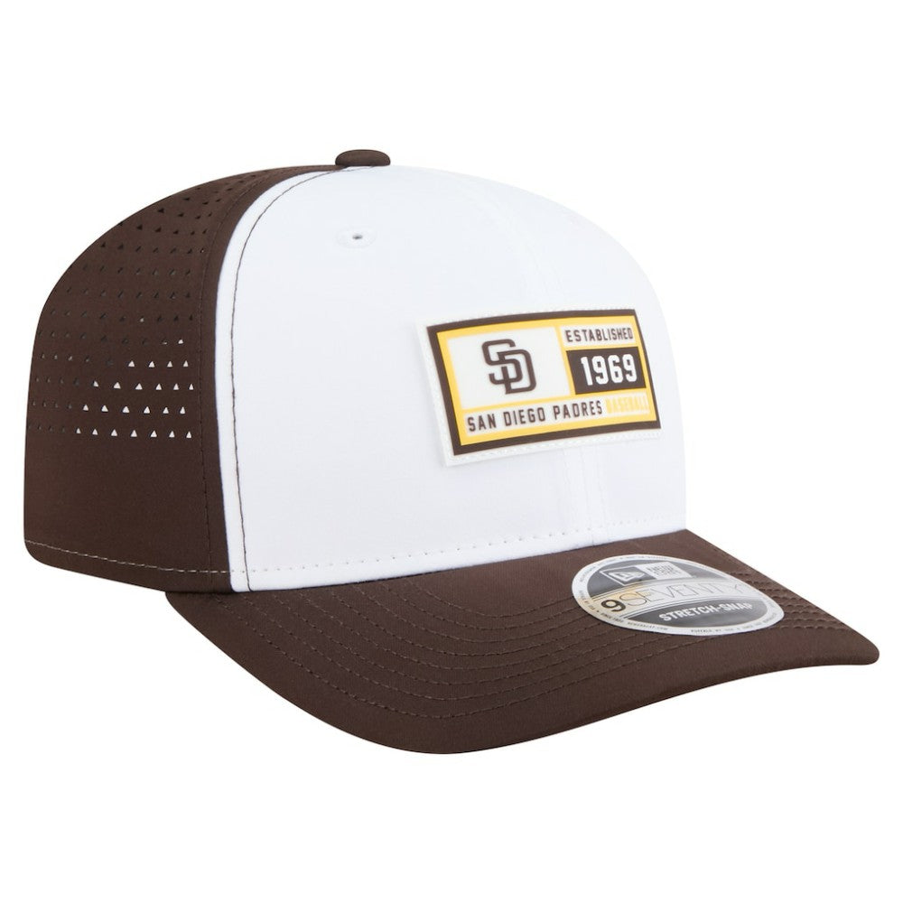 San Diego Padres New Era Established Patch 9SEVENTY Adjustable Hat - White/Brown Hats
