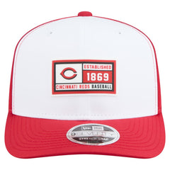 Cincinnati Reds New Era Established Patch 9SEVENTY Adjustable Hat - White/Red Hats
