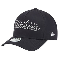 New York Yankees New Era Women's Metallic A-Frame 9FORTY Adjustable Hat - Navy Hats