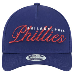 Philadelphia Phillies New Era Women's Metallic A-Frame 9FORTY Adjustable Hat - Royal Hats