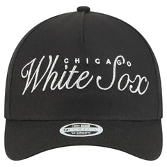Chicago White Sox New Era Women's Metallic A-Frame 9FORTY Adjustable Hat - Black Hats