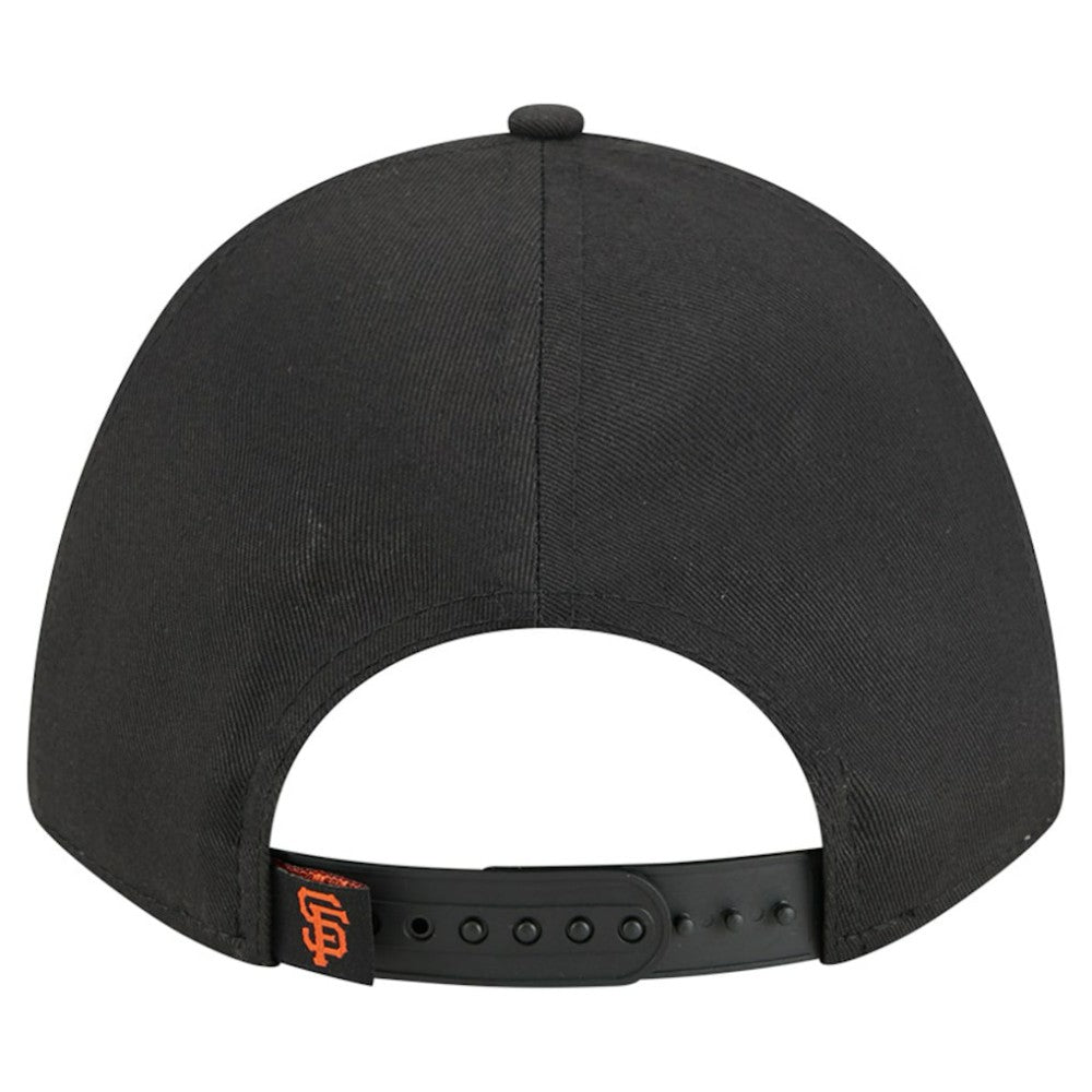 San Francisco Giants New Era Women's Metallic A-Frame 9FORTY Adjustable Hat - Black Hats