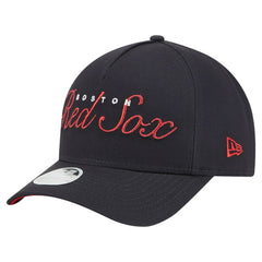Boston Red Sox New Era Women's Metallic A-Frame 9FORTY Adjustable Hat - Navy Hats