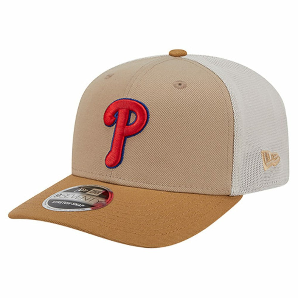 Philadelphia Phillies New Era 9SEVENTY Trucker Adjustable Hat - Stone Hats