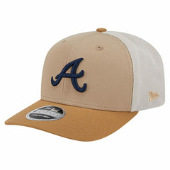 Atlanta Braves New Era 9SEVENTY Trucker Adjustable Hat - Stone Hats