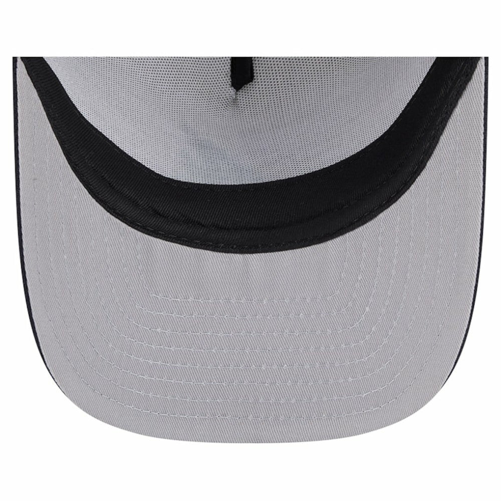 Atlanta Braves New Era Banner A-Frame 9FIFTY Trucker Snapback Hat - Cream/Navy Hats