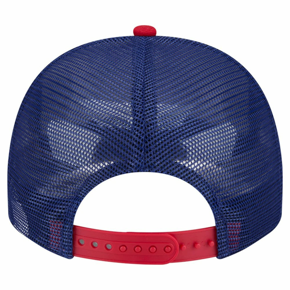 Texas Rangers New Era Banner A-Frame 9FIFTY Trucker Snapback Hat - Cream/Royal Hats