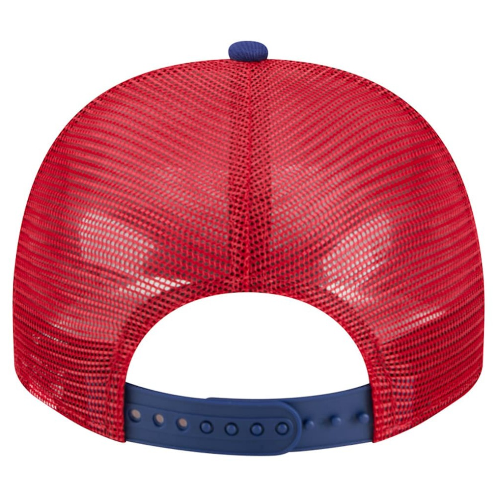 Philadelphia Phillies New Era Banner A-Frame 9FIFTY Trucker Snapback Hat - Cream/Red Hats
