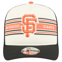 San Francisco Giants New Era Banner A-Frame 9FIFTY Trucker Snapback Hat - Cream/Black Hats