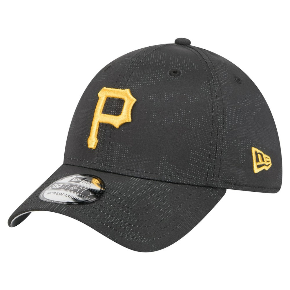 Pittsburgh Pirates New Era Tonal Camo 39THIRTY Flex Hat - Black Hats