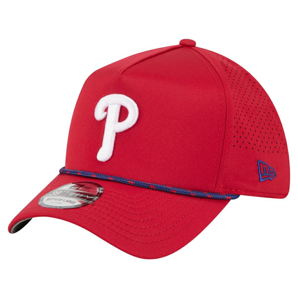 Philadelphia Phillies New Era 39THIRTY A-Frame Perforated Flex Hat - Red Hats