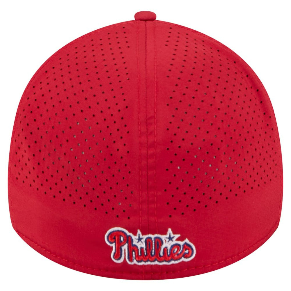 Philadelphia Phillies New Era 39THIRTY A-Frame Perforated Flex Hat - Red Hats