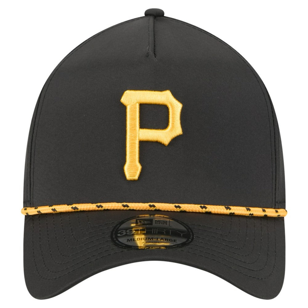 Pittsburgh Pirates New Era 39THIRTY A-Frame Perforated Flex Hat - Black Hats