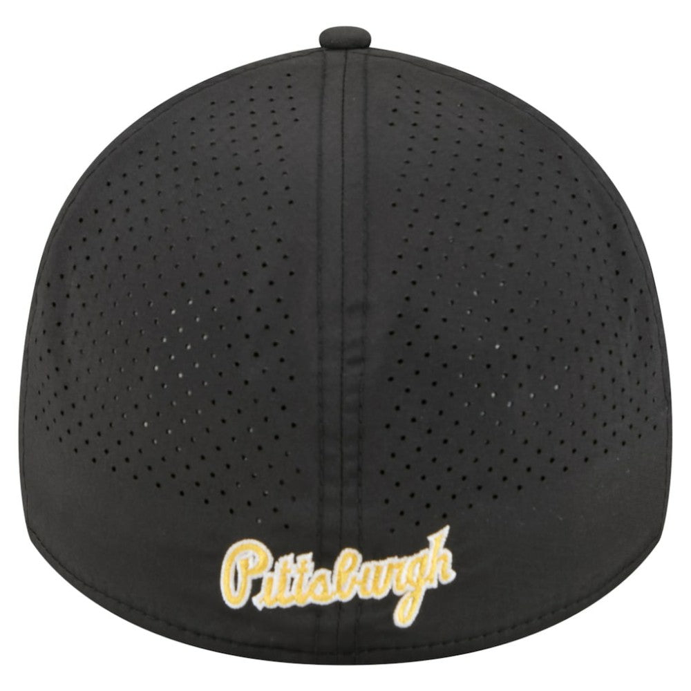Pittsburgh Pirates New Era 39THIRTY A-Frame Perforated Flex Hat - Black Hats