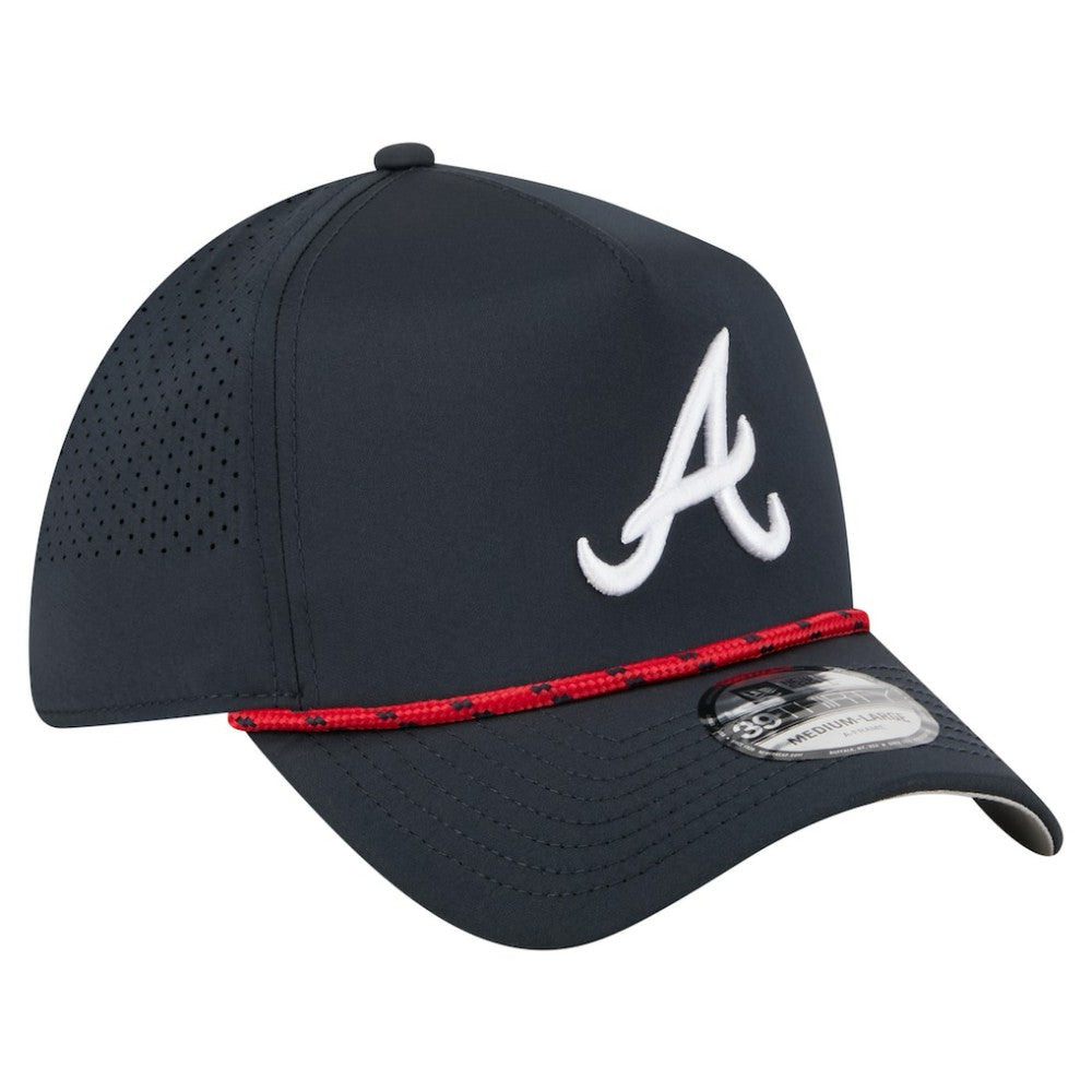 Atlanta Braves New Era 39THIRTY A-Frame Perforated Flex Hat - Navy Hats