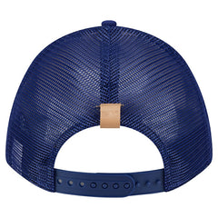 Los Angeles Dodgers New Era Text A-Frame Trucker 9FORTY Hat - Stone/Royal Hats