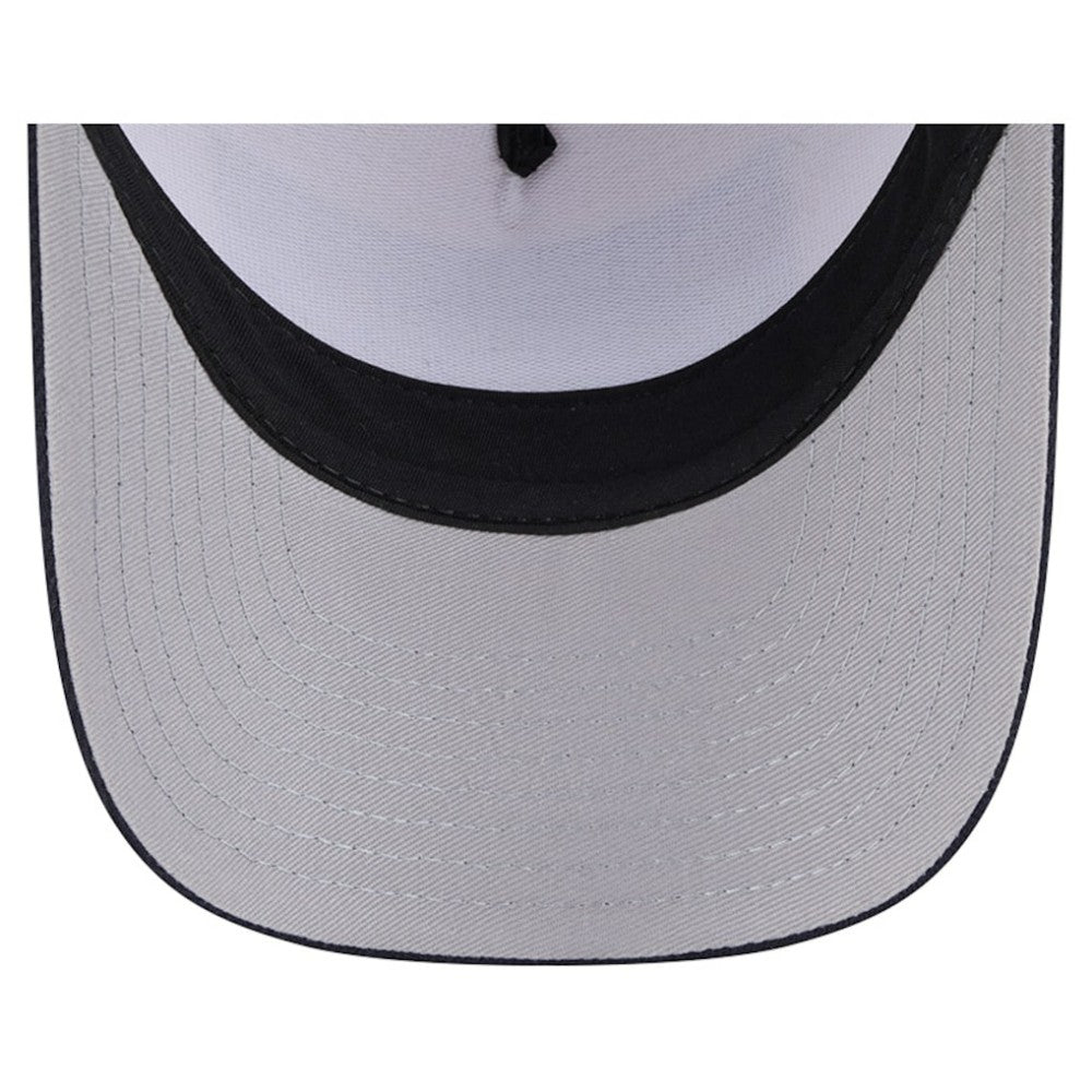 New York Yankees New Era Text A-Frame Trucker 9FORTY Hat - Stone/Navy Hats