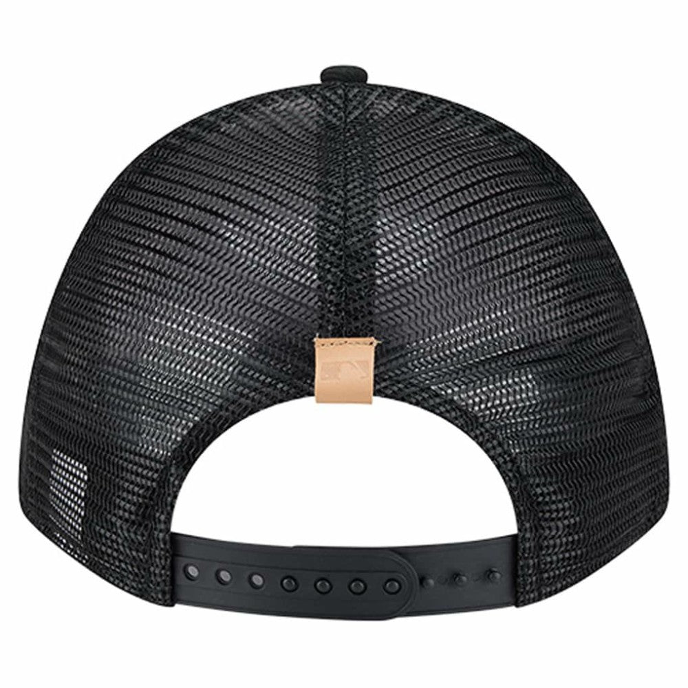 Baltimore Orioles New Era Text A-Frame Trucker 9FORTY Hat - Stone/Black Hats