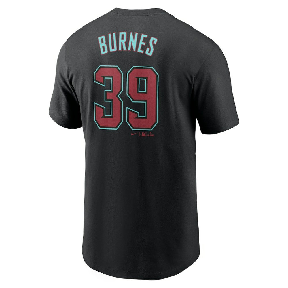 Corbin Burnes Arizona Diamondbacks Nike Fuse Name & Number T-Shirt - Black T-shirts