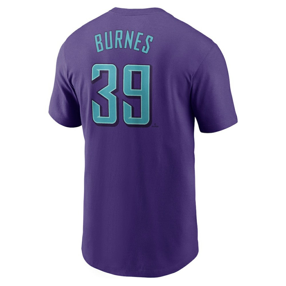 Corbin Burnes Arizona Diamondbacks Nike 2025 City Connect Fuse Name & Number T-Shirt - Purple T-shirts