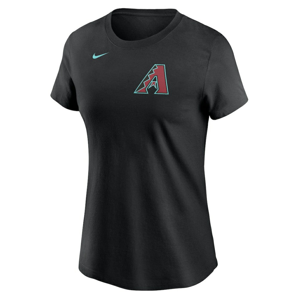 Corbin Burnes Arizona Diamondbacks Nike Women's Fuse Name & Number T-Shirt - Black T-shirts