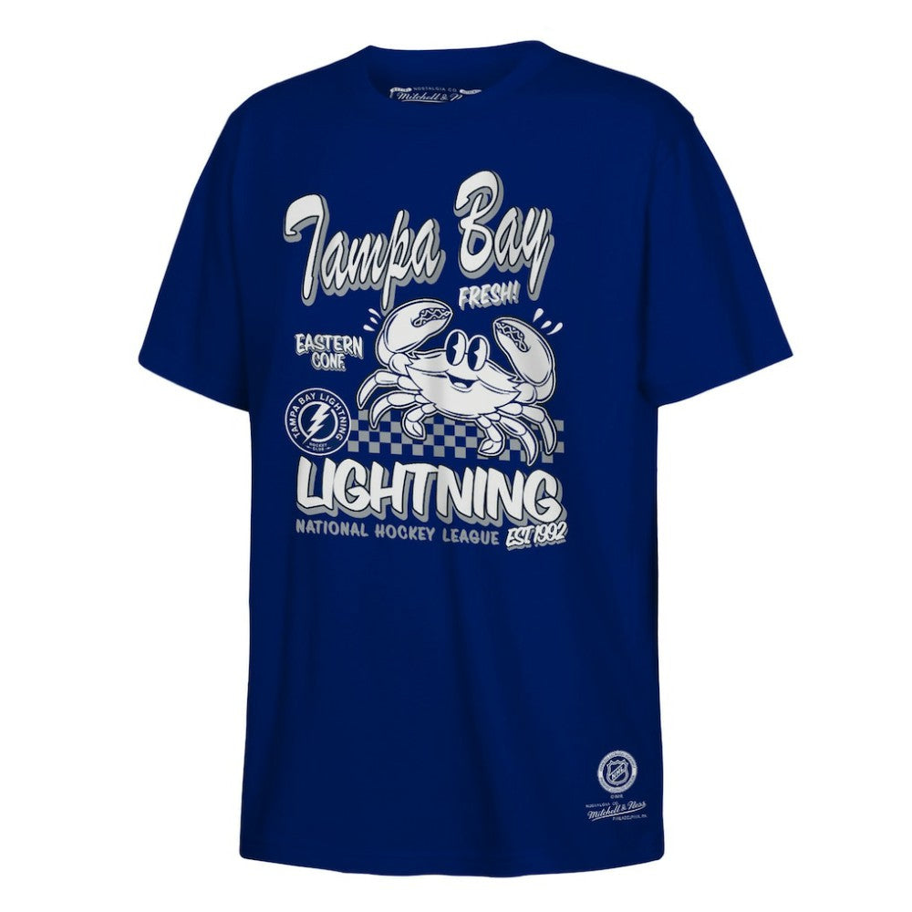 Tampa Bay Lightning Mitchell & Ness Youth Concession Stand T-Shirt - Blue | US 202734093