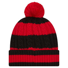 San Francisco 49ers New Era Women's Braided Cuffed Knit Hat with Pom - Scarlet Hats