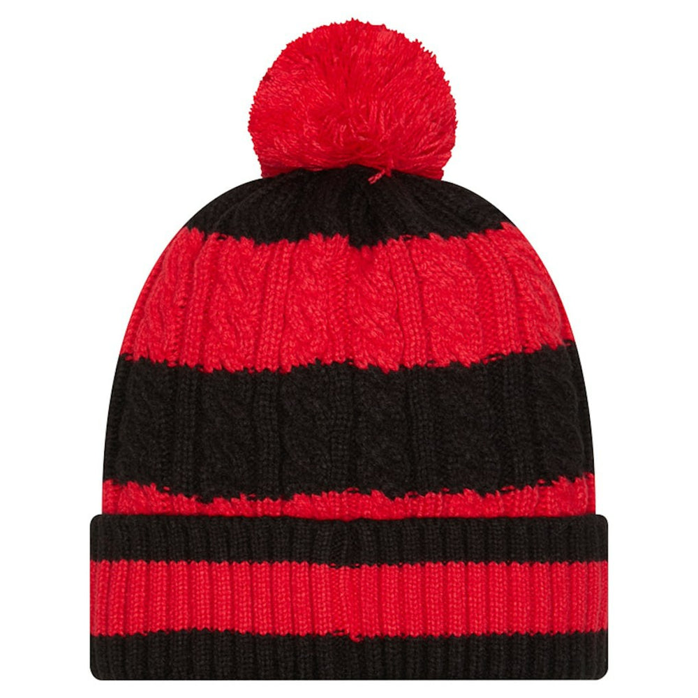 Kansas City Chiefs New Era Women's Braided Cuffed Knit Hat with Pom - Red Hats