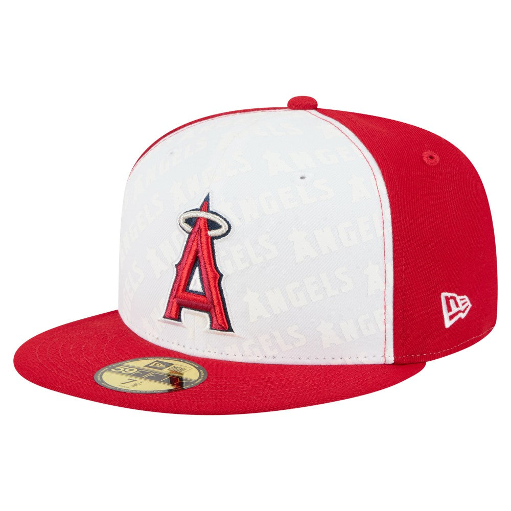 Los Angeles Angels New Era Repeat 59FIFTY Fitted Hat - White/Red Hats