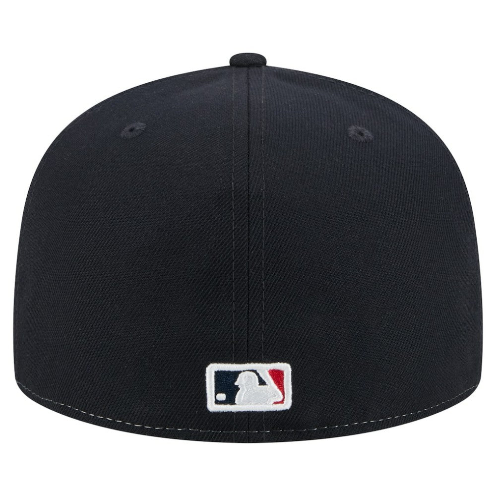 Atlanta Braves New Era Repeat 59FIFTY Fitted Hat - White/Navy Hats
